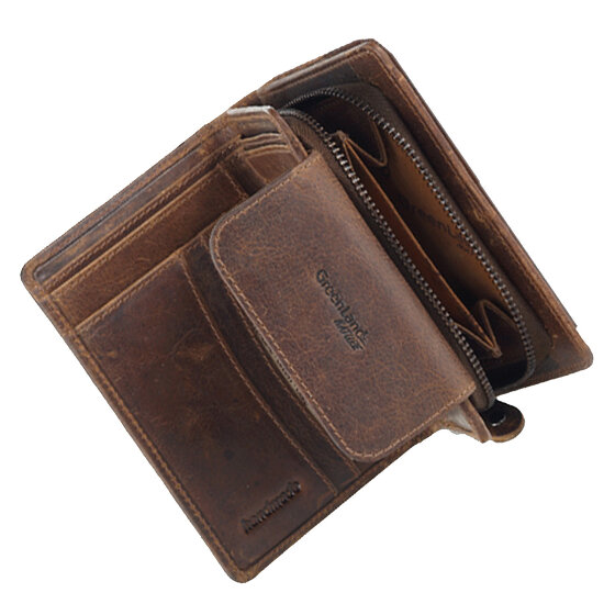 Greenland Nature Portafoglio Montana in pelle 10 cm tasca per cellulare