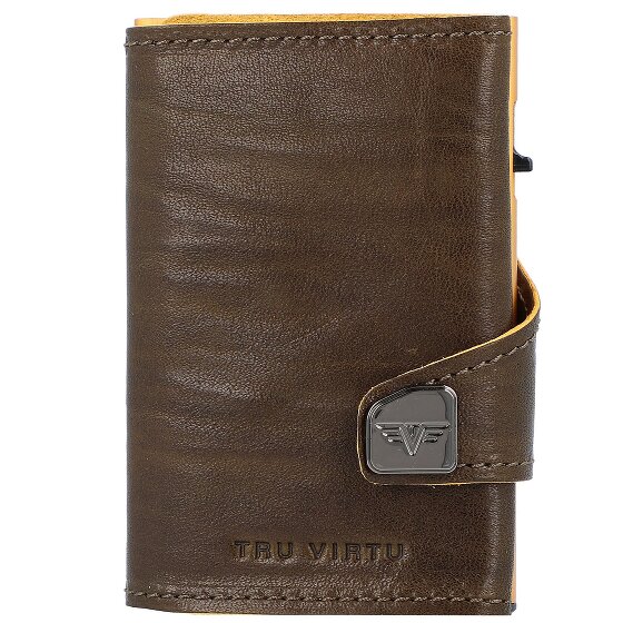 Tru Virtu Custodia per carte di credito RFID in pelle 6,5 cm