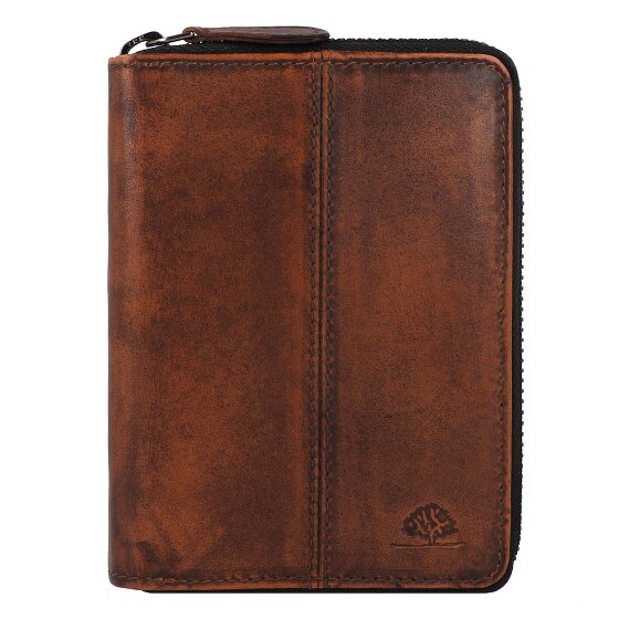 Greenburry Destressed Portafoglio Protezione RFID Pelle 13 cm