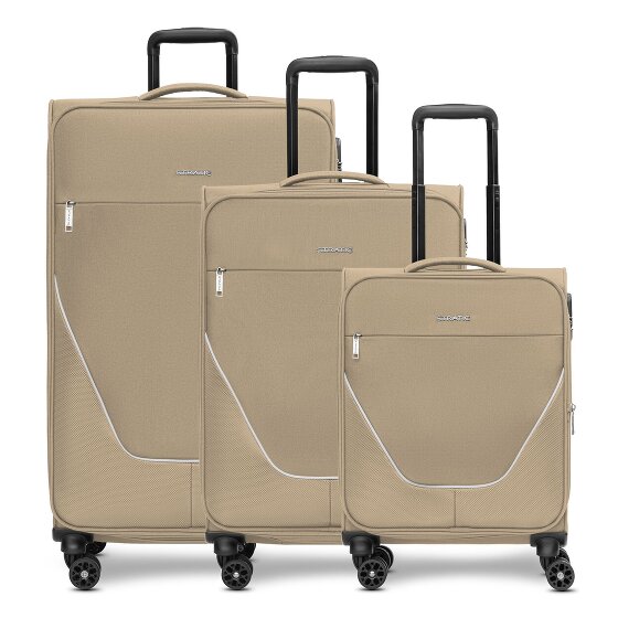 Stratic taska set di valigie a 4 ruote 3 pezzi con piega elastica