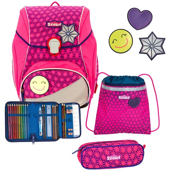 Scout Alpha Neon Safety Set di borse per la scuola 4 pezzi