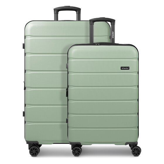 Saxoline Set di valigie Miami a 4 ruote S + L espandibile