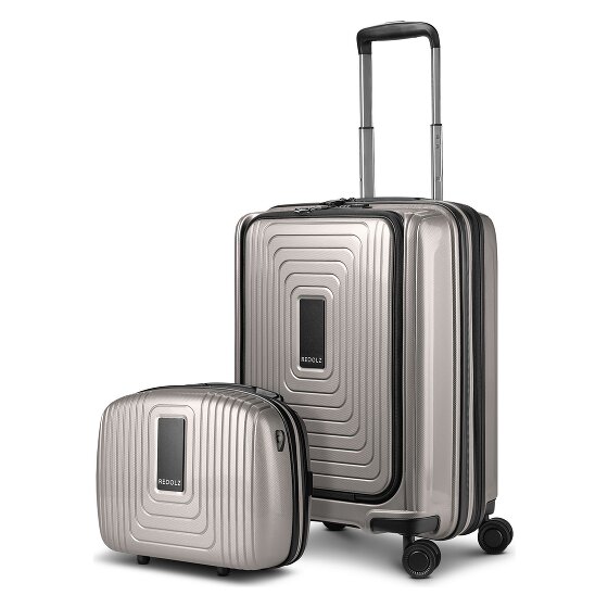 Redolz Set di valigie Essentials 14 2 pezzi trolley da cabina con piega elastica + beauty case