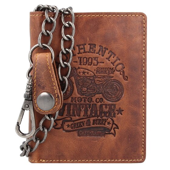 Greenburry Portafoglio Vintage Cafe Racer RFID in pelle 9,5 cm
