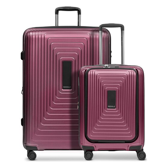 Redolz Set di valigie Essentials 14 a 4 ruote 2 pz. scomparto per laptop con piega elastica