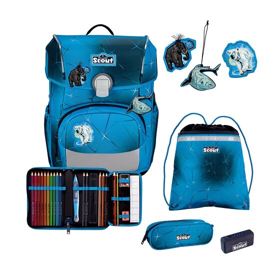 Scout Neo Exklusiv Safety Light Set di borse per la scuola 5 pezzi