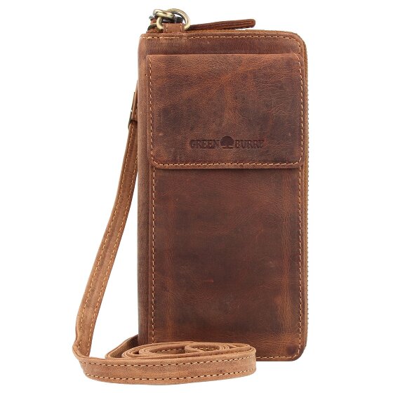 Greenburry Custodia per cellulare vintage RFID in pelle 8 cm