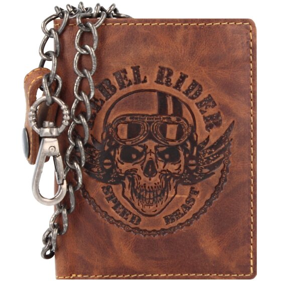 Greenburry Portafoglio Rebel Rider Biker in pelle 11 cm