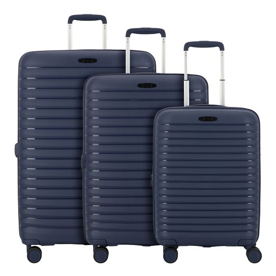 d&n Travel Line 4500 4 ruote Set di valigie 3 pezzi con piega di espansione
