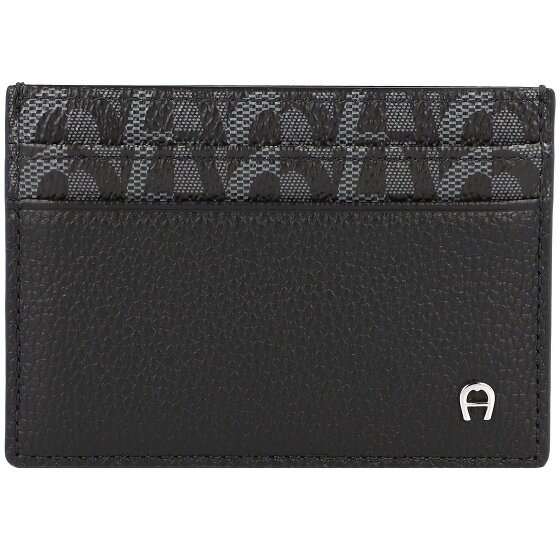 AIGNER Porta carte di credito con logo in pelle 10 cm