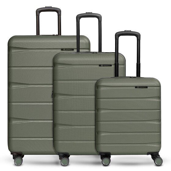 Franky Munich 4.0 Set di valigie a 4 ruote, 3 pezzi con piega elastica