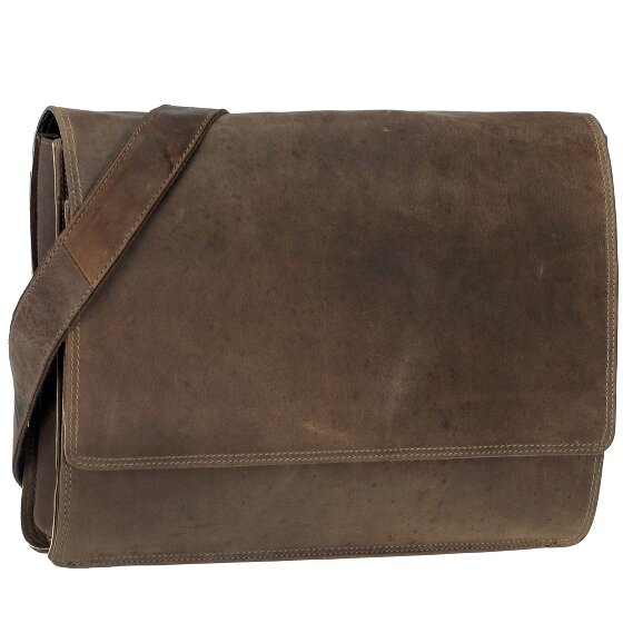 Harold's Antic Cartella Messenger Vera Pelle 38 cm Vano porta PC