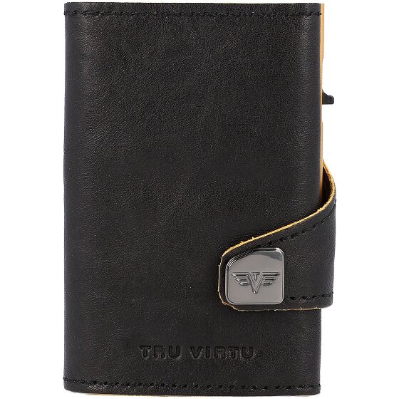 Tru Virtu Custodia per carte di credito RFID in pelle 6,5 cm