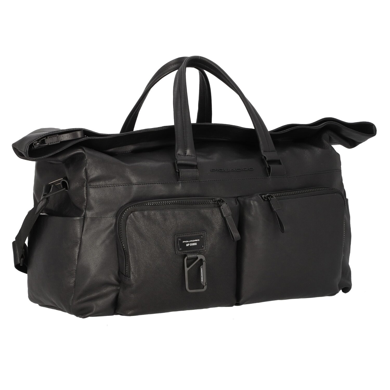 Piquadro Harper Weekender Borsa da viaggio in pelle 52 cm black