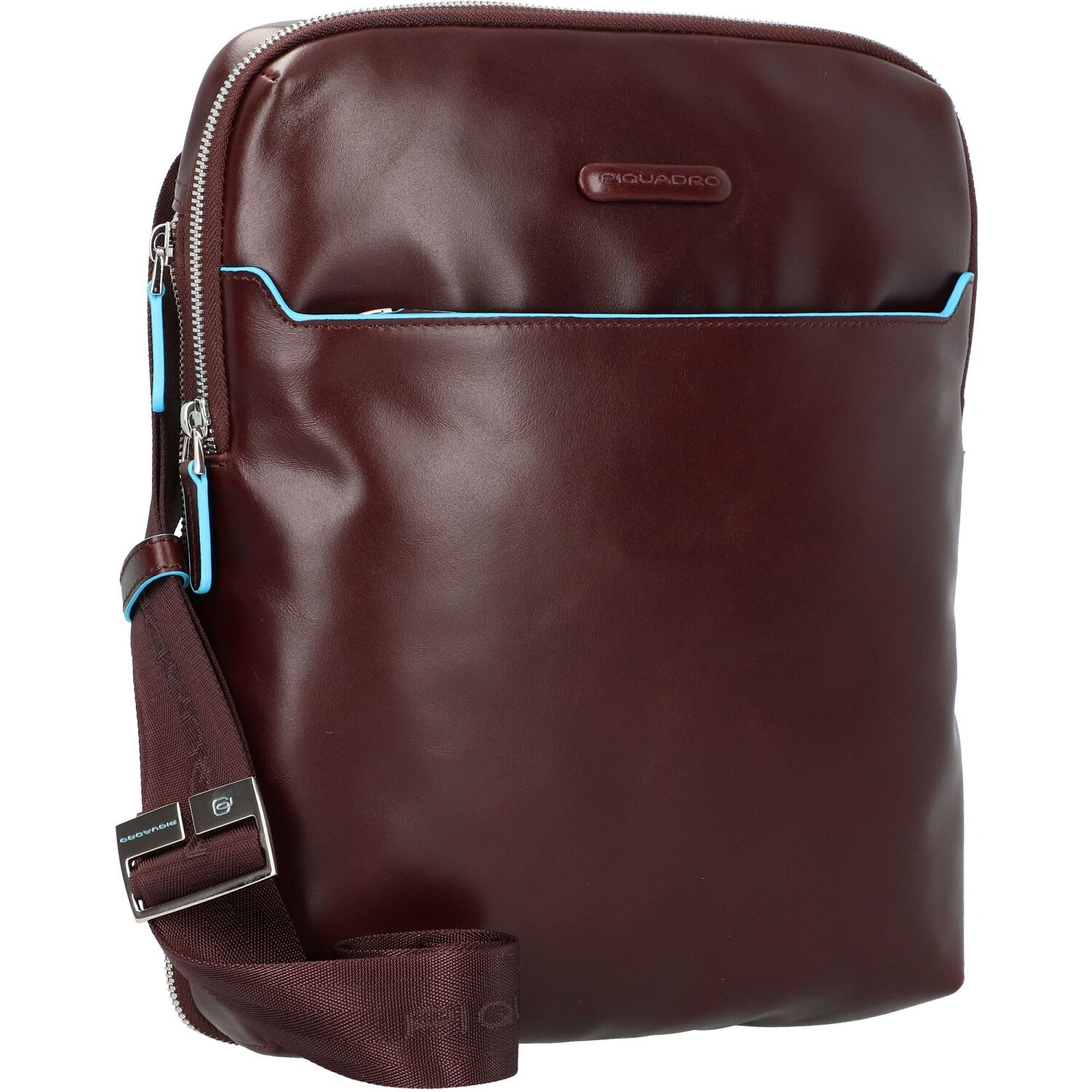 Piquadro Lettera Borsa a tracolla in pelle 26 cm dark brown sul Bagaglio