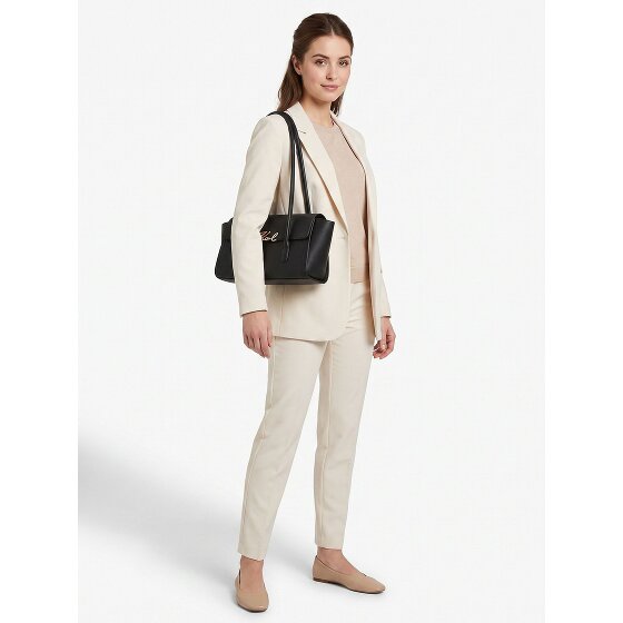 Karl Lagerfeld Signature Borsa a spalla Vera Pelle 37 cm