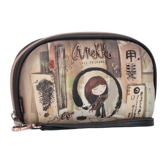 Anekke Shoen Black Portafoglio Protezione RFID 22 cm