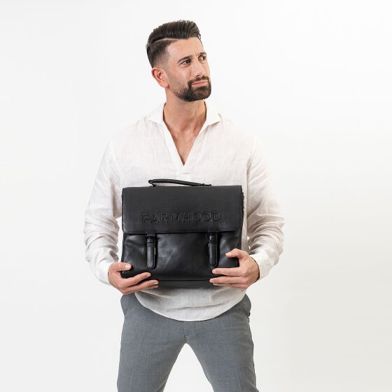 Farmhood Memphis Cartella XXL 3 scomparti in pelle 39 cm