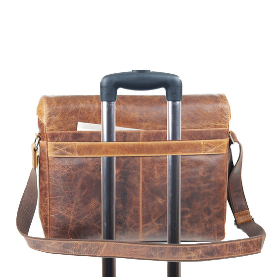 Greenland Nature Montana Messenger in pelle 40 cm Scomparto per laptop
