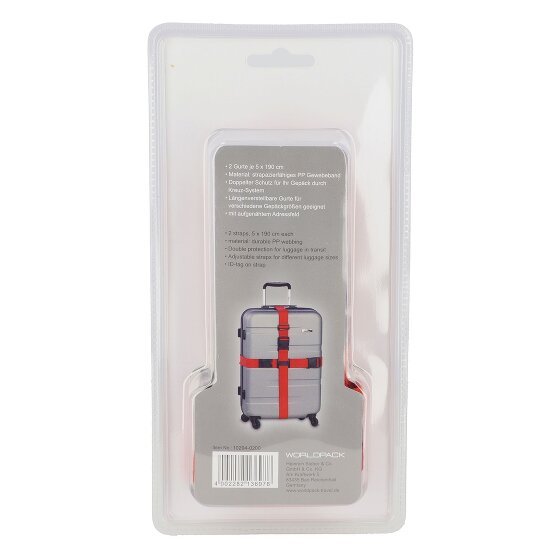 Worldpack Cinghia per valigia con sistema incrociato 190 cm