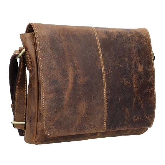 Greenburry Borsa a tracolla messenger vintage in pelle 33 cm