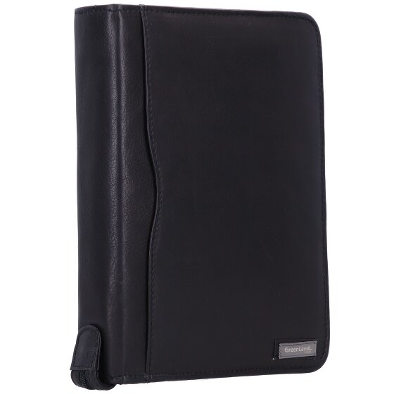 Greenland Nature Cartella ad anelli in nappa nera 19 cm