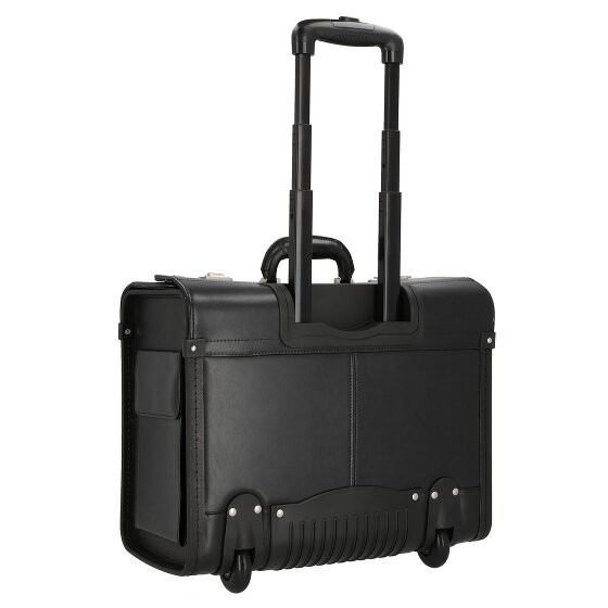 Dermata Trolley pilota a 2 ruote in pelle 45,5 cm Scomparto per laptop
