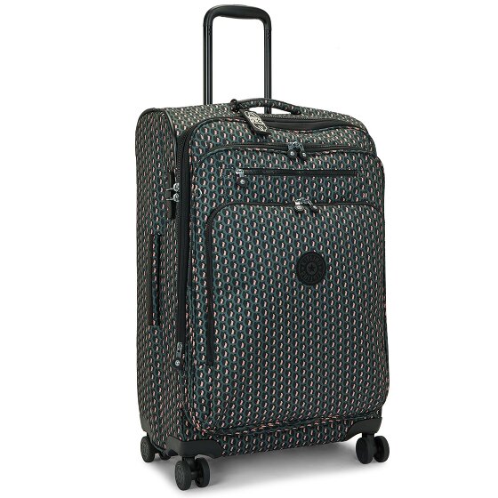 Kipling Basic Prt New Youri Spin 4 ruote Carrello M 68 cm con piega di espansione