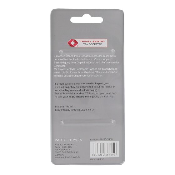 Worldpack Accessori da viaggio Lucchetto TSA 2 cm
