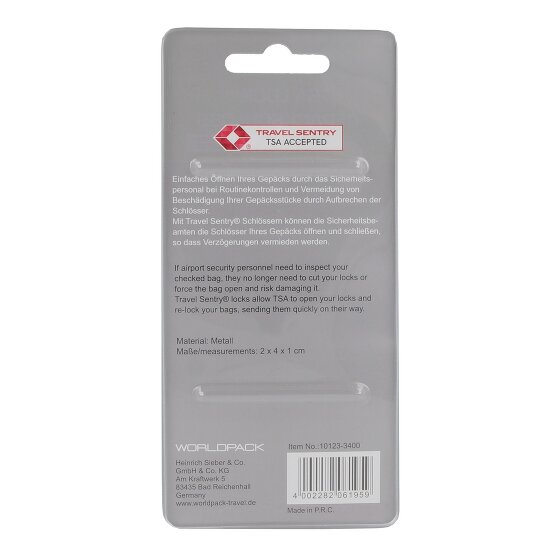 Worldpack Accessori da viaggio Lucchetto TSA 2 cm