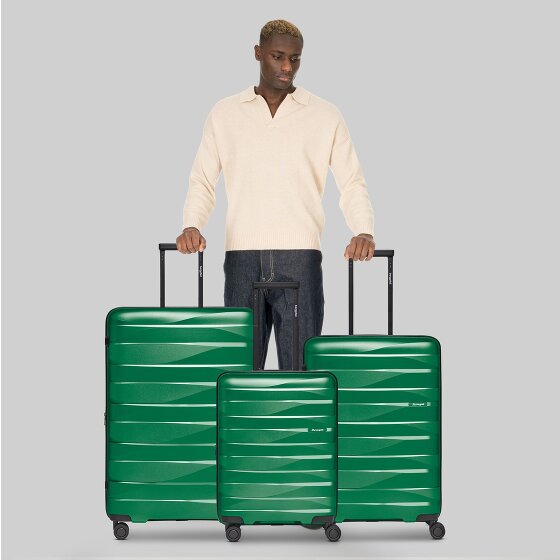 Bergpfeil Set di valigie da viaggio a 4 ruote, 3 pezzi, con ripiegamento elastico
