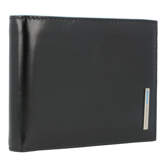 Piquadro Portafoglio quadrato in pelle blu 12,5 cm