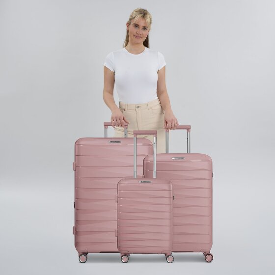 Franky London 4 ruote Set di valigie 3 pezzi con piega di espansione