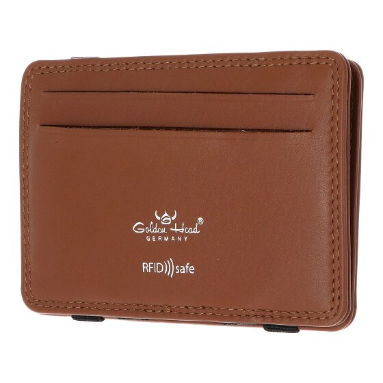 Golden Head Polo Custodia per carta di credito Protezione RFID Vera Pelle 7.5 cm
