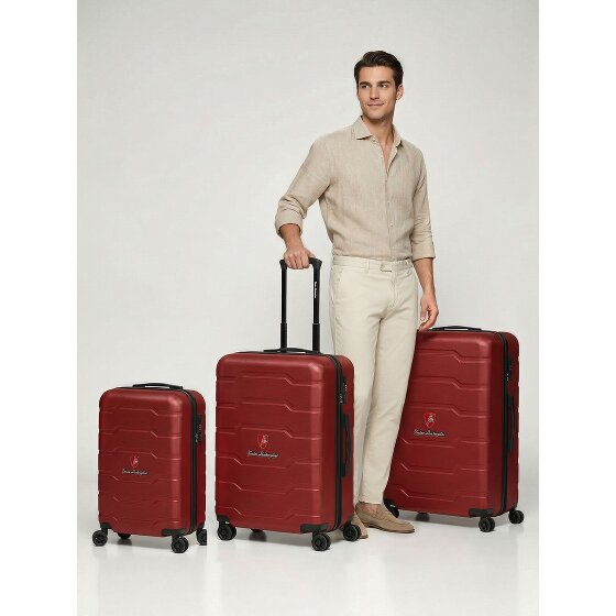 Tonino Lamborghini Bologna 4 ruote Set di valigie 3 pezzi