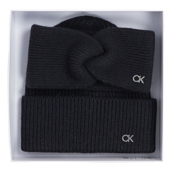 Calvin Klein Set regalo cappello e fascia in maglia Ck Metal
