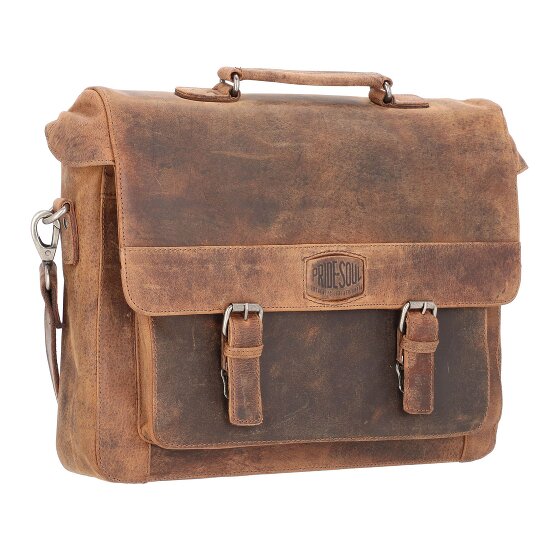 Pride and Soul Cartella in pelle con scomparto per laptop da 37 cm