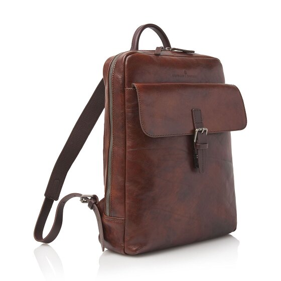 Castelijn & Beerens Rien Zaino da lavoro Protezione RFID Vera Pelle 40 cm Vano porta PC