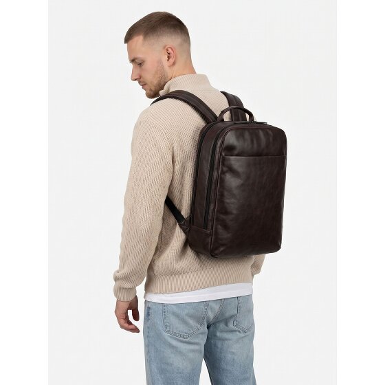 Jost London Zaino da giorno Vera Pelle 44 cm Vano porta PC