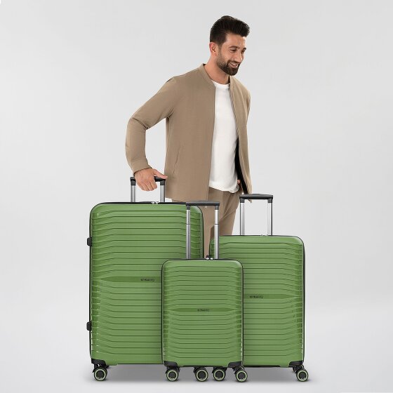 Stratic Shine 4 ruote Set di valigie 3 pezzi con piega di espansione