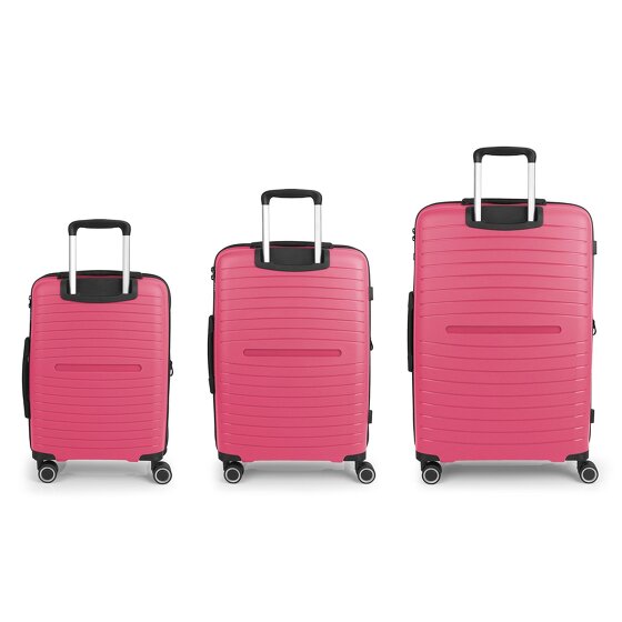 Gabol Shinyuu 4 ruote Set di valigie 3 pezzi con piega di espansione