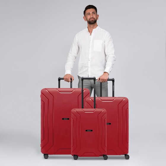 Redolz Set di valigie Essentials 15 a 4 ruote 3 pezzi con chiusura a tre punti