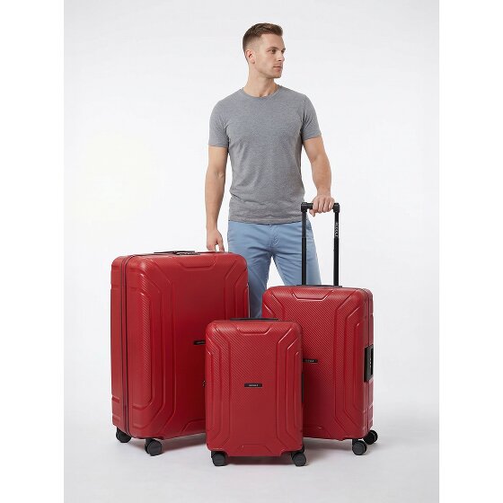 Redolz Set di valigie Essentials 15 a 4 ruote 3 pezzi con chiusura a tre punti