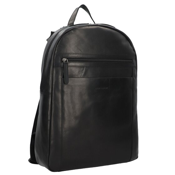 Greenburry Pure Black Zaino da giorno Pelle 46 cm Scomparto per laptop