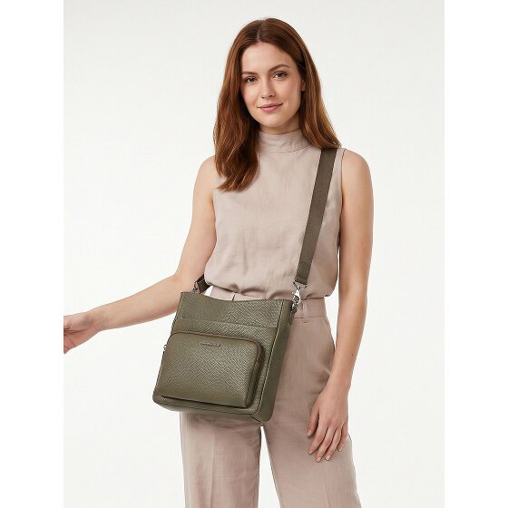 Mandarina Duck Mellow Leather Borsa a tracolla Vera Pelle 30 cm