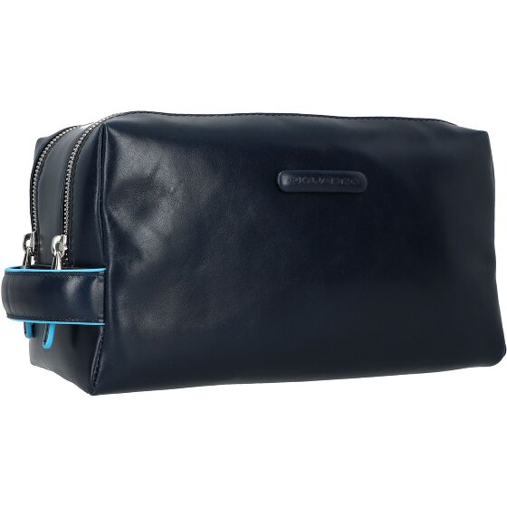 Piquadro Blue Square Borsa da toilette Vera Pelle 25 cm