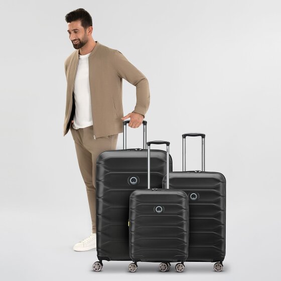 Delsey Paris Meteor 4 ruote Set di valigie 3 pezzi con piega di espansione