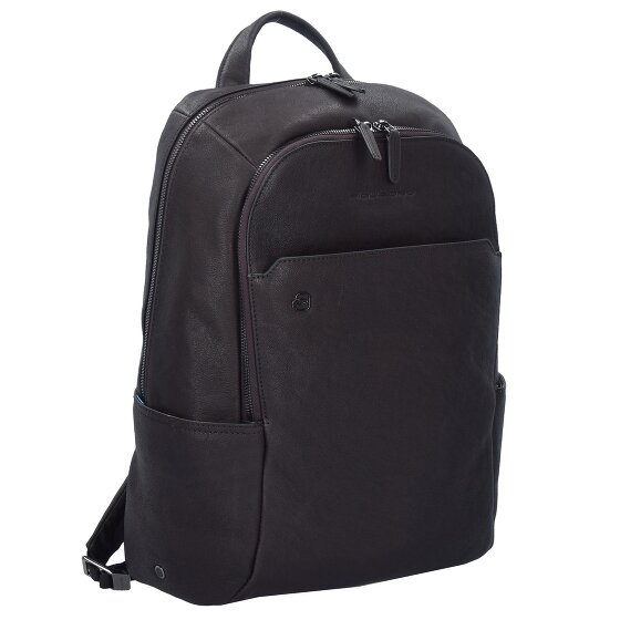 Piquadro Zaino Business nero quadrato in pelle 39 cm Scomparto per laptop