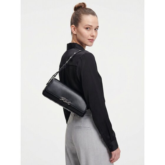 Karl Lagerfeld Signature Borsa a spalla Vera Pelle 32 cm