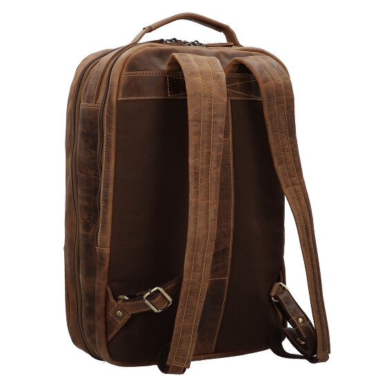 Greenburry Zaino da viaggio vintage in pelle 48 cm scomparto per laptop